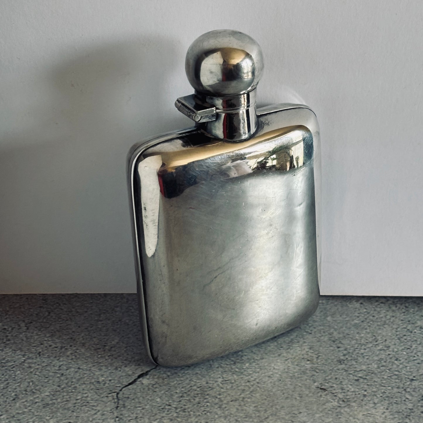 The Artist Trish - Antique Silver Plated Pocket Hip Flask