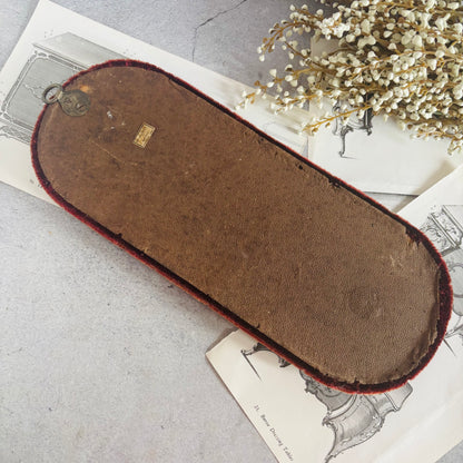 Victorian Sorcerers Mirror Velvet Trimmed | Display Mirror Plateau