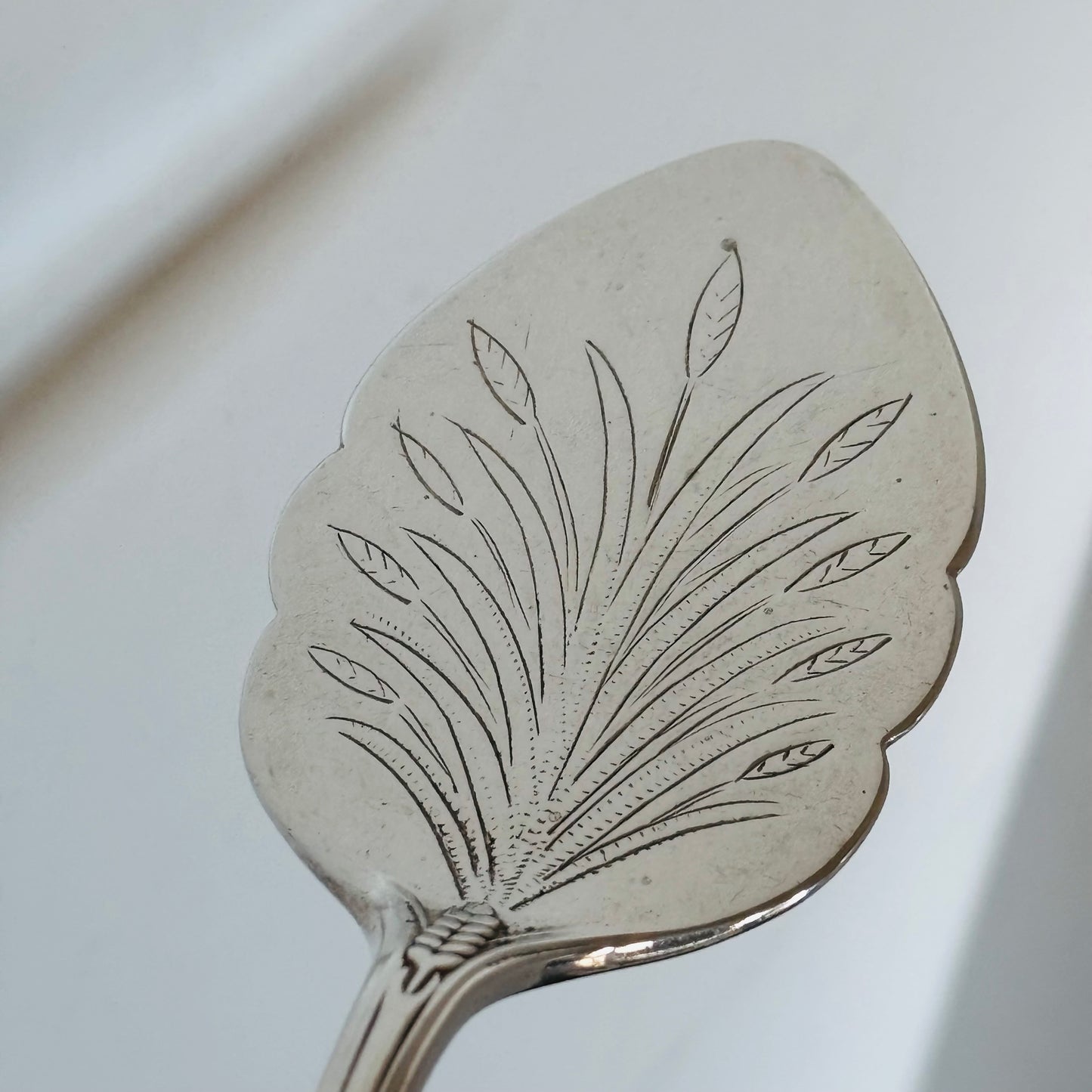 The Headhunter Maxine - Antique Silver Engraved Jam Spoon