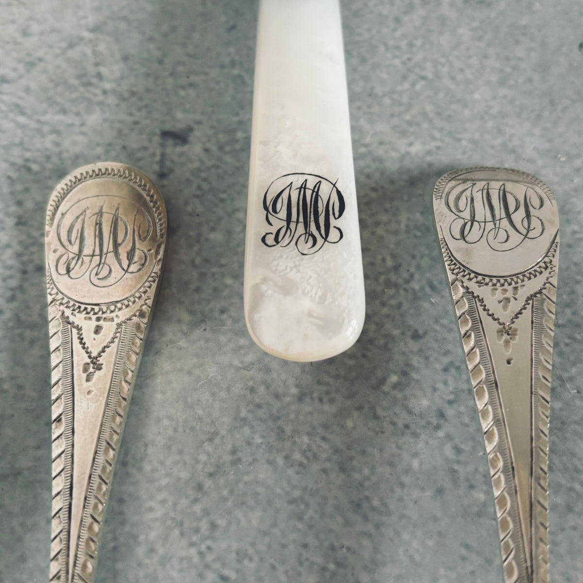 The Headhunter Runa -  Antique Knife Fork & Spoon Trio