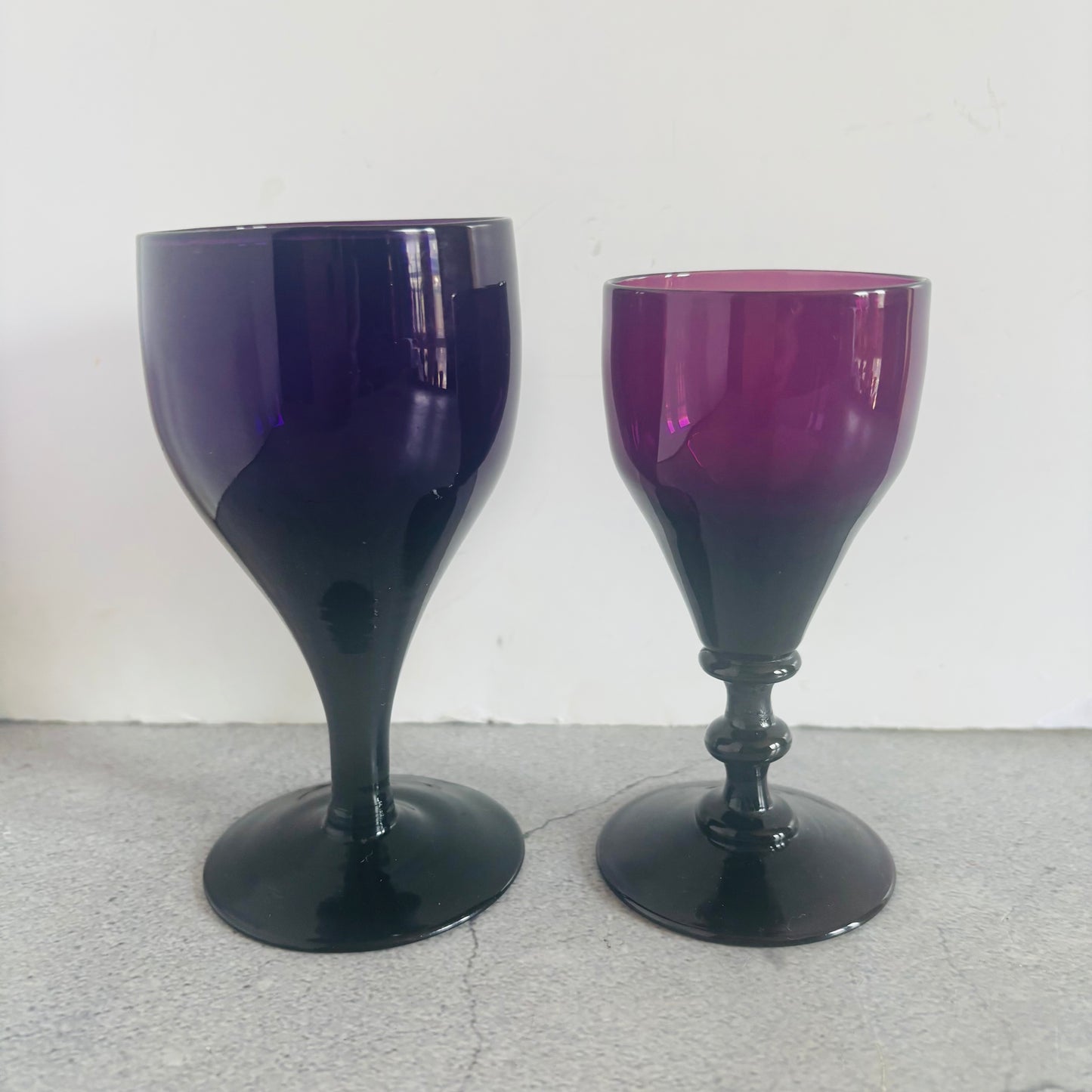 Stunning Antique Amethyst Wine Glasses | The Urban Vintage Affair