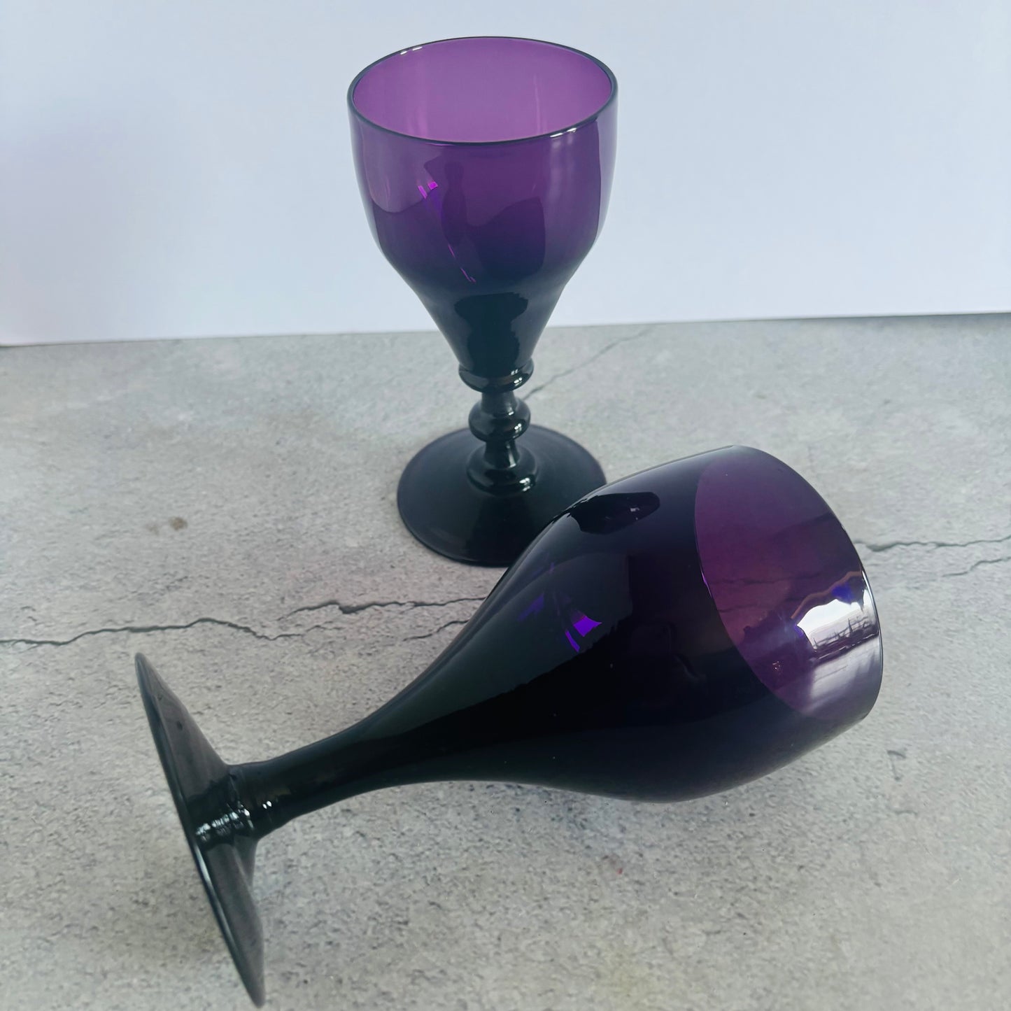 Stunning Antique Amethyst Wine Glasses | The Urban Vintage Affair