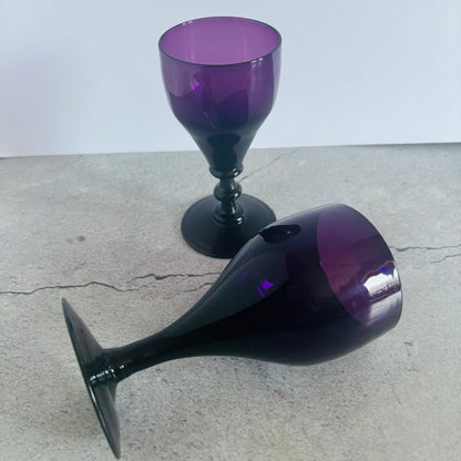 Stunning Antique Amethyst Wine Glasses | The Urban Vintage Affair