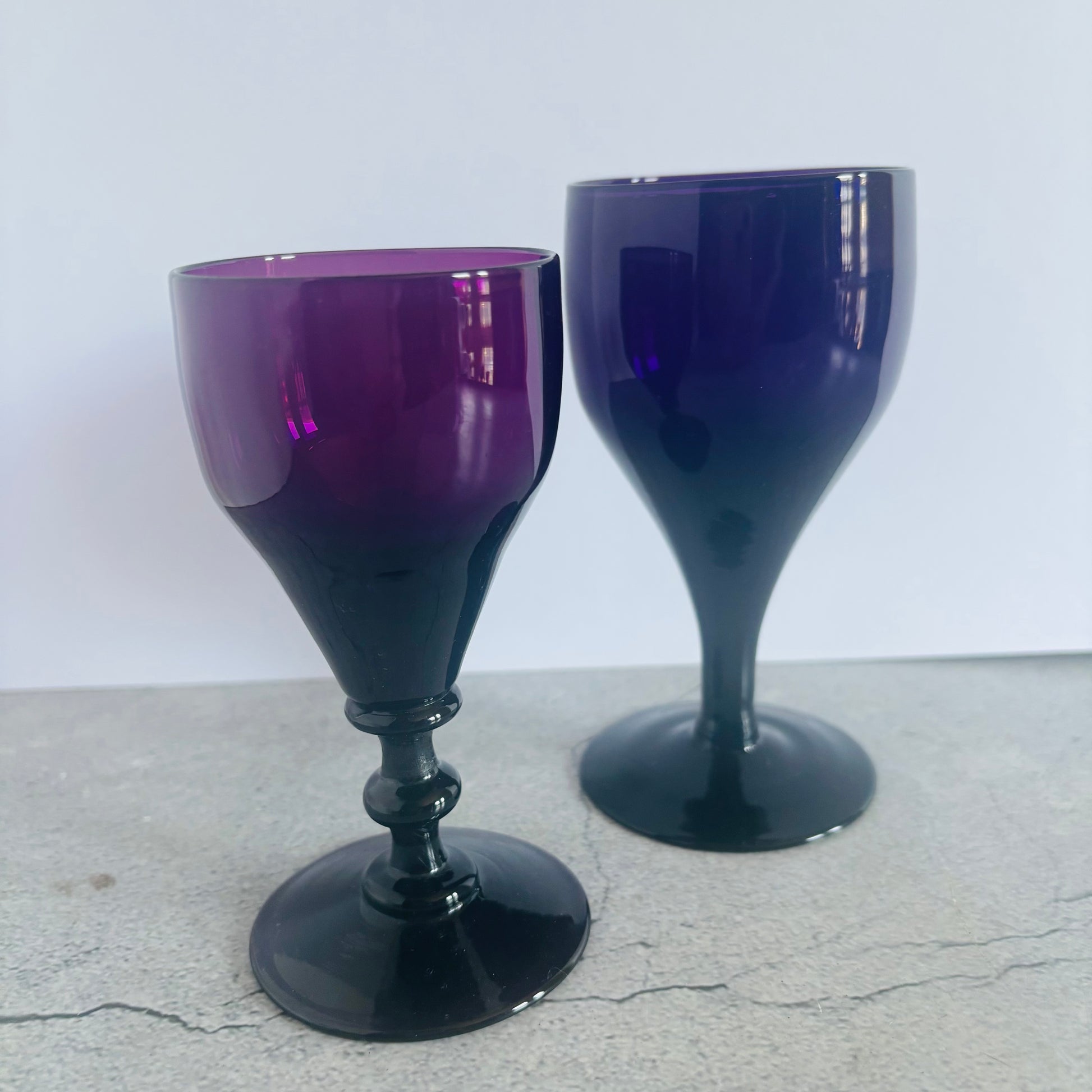 Stunning Antique Amethyst Wine Glasses | The Urban Vintage Affair