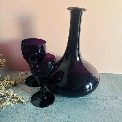 The Artist Christine - Antique Amethyst Glass Decanter