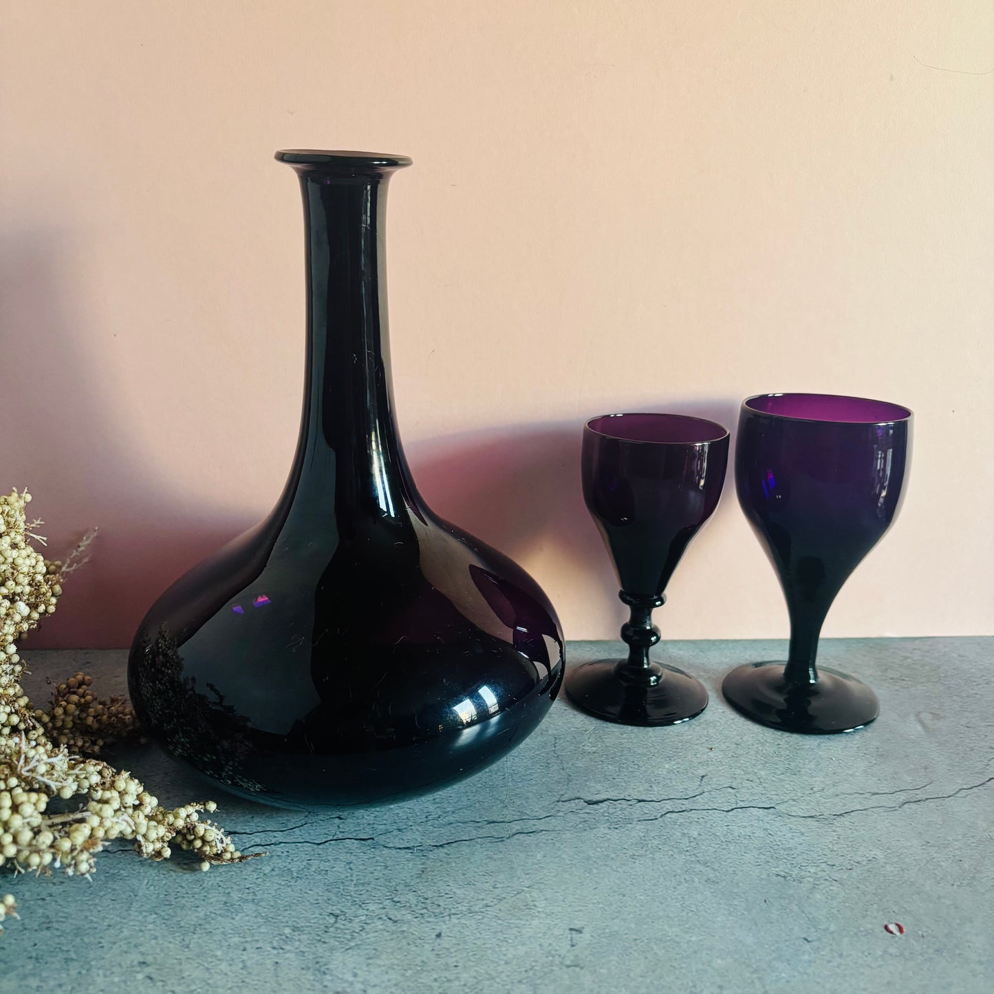 The Artist Christine - Antique Amethyst Glass Decanter
