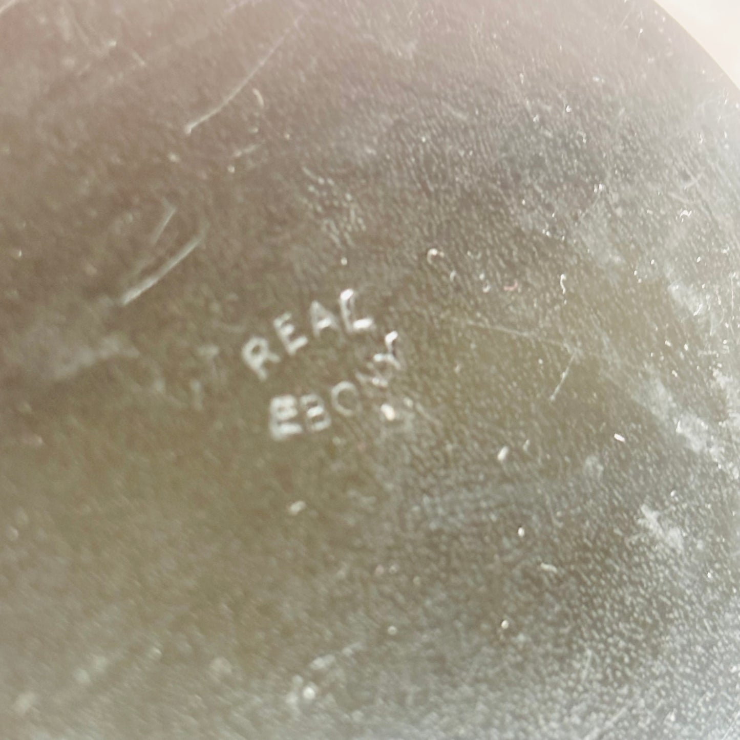 Antique Ebony Wig Powder Pot 