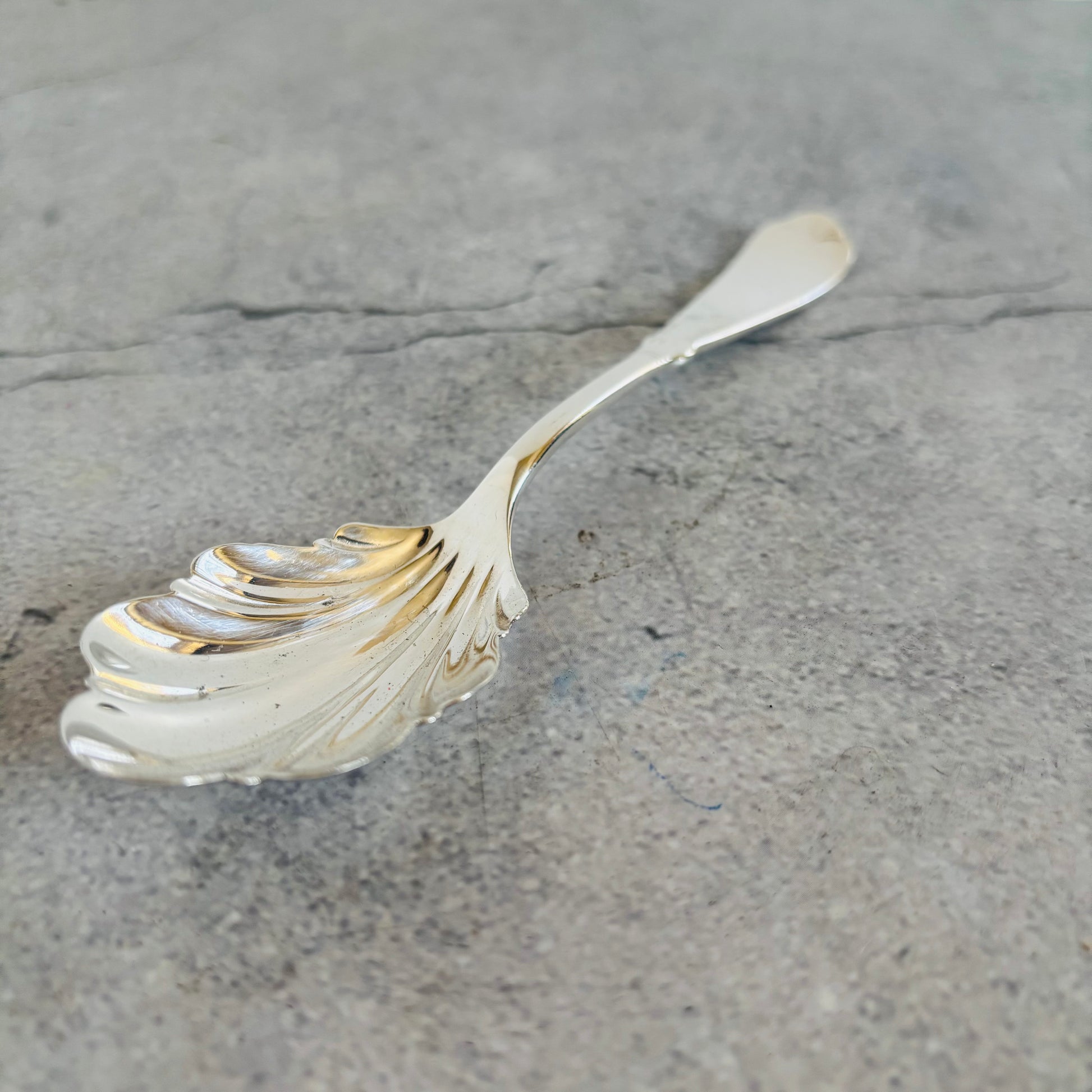 Antique Silver Plate Preserves Spoon | The Urban Vintage Affair