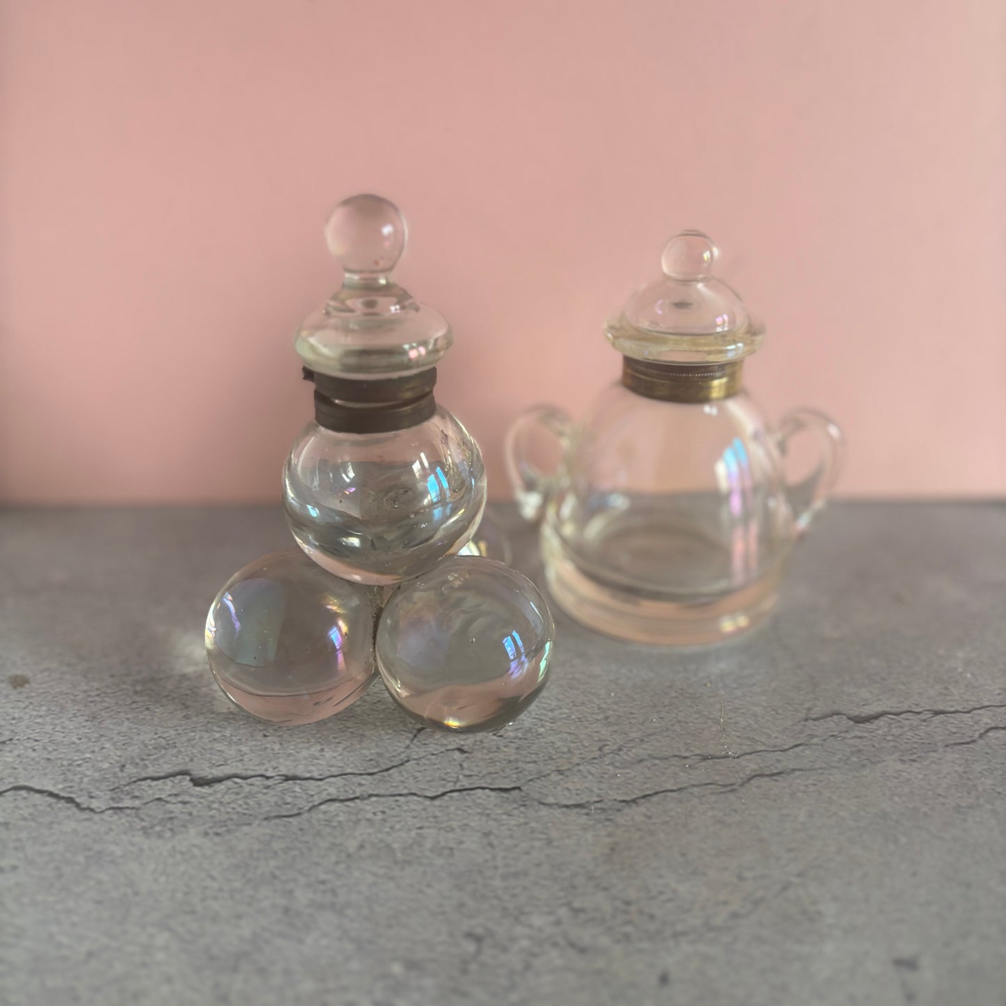 The Mixologist Liz - Antique Iridescent Glass Bubble Inkwell