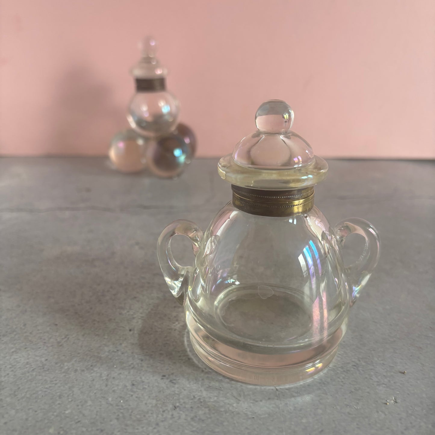 The Mixologist Liz - Antique Iridescent Glass Bubble Inkwell