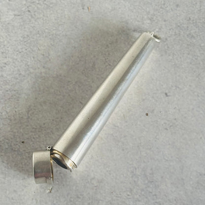 Antique Silver and Amber Cheroot Holder and Case | Pendant 