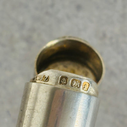 Antique Silver and Amber Cheroot Holder and Case | Pendant 