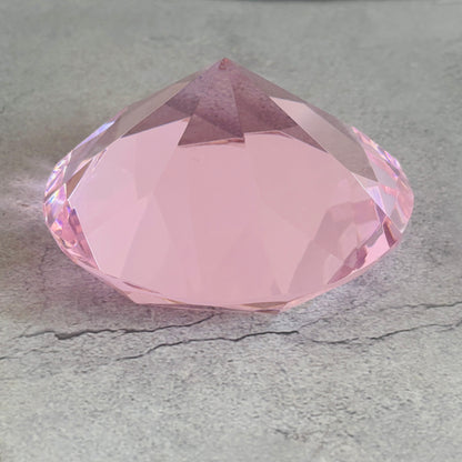 Vintage Pink Crystal Glass Paperweight |The Urban Vintage Affair