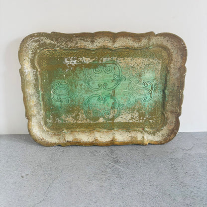Antique Florentine Paper Mache Tray | The Urban Vintage Affair