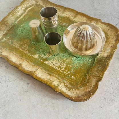 The Tattooist Simon - Small Distressed Papier Mache Tray