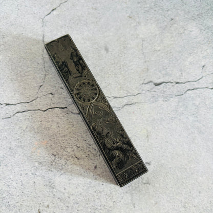 Antique Copper Printing Typeset Block Etched Religious Subject