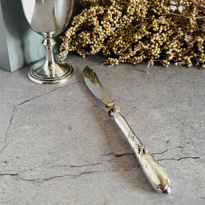 French Antique Silver Butter Knife | Art Nouveau | The Urban Vintage Affair
