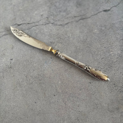 French Antique Silver Butter Knife | Art Nouveau | The Urban Vintage Affair