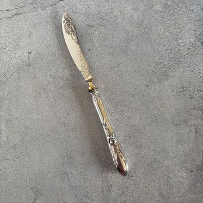 French Antique Silver Butter Knife | Art Nouveau | The Urban Vintage Affair
