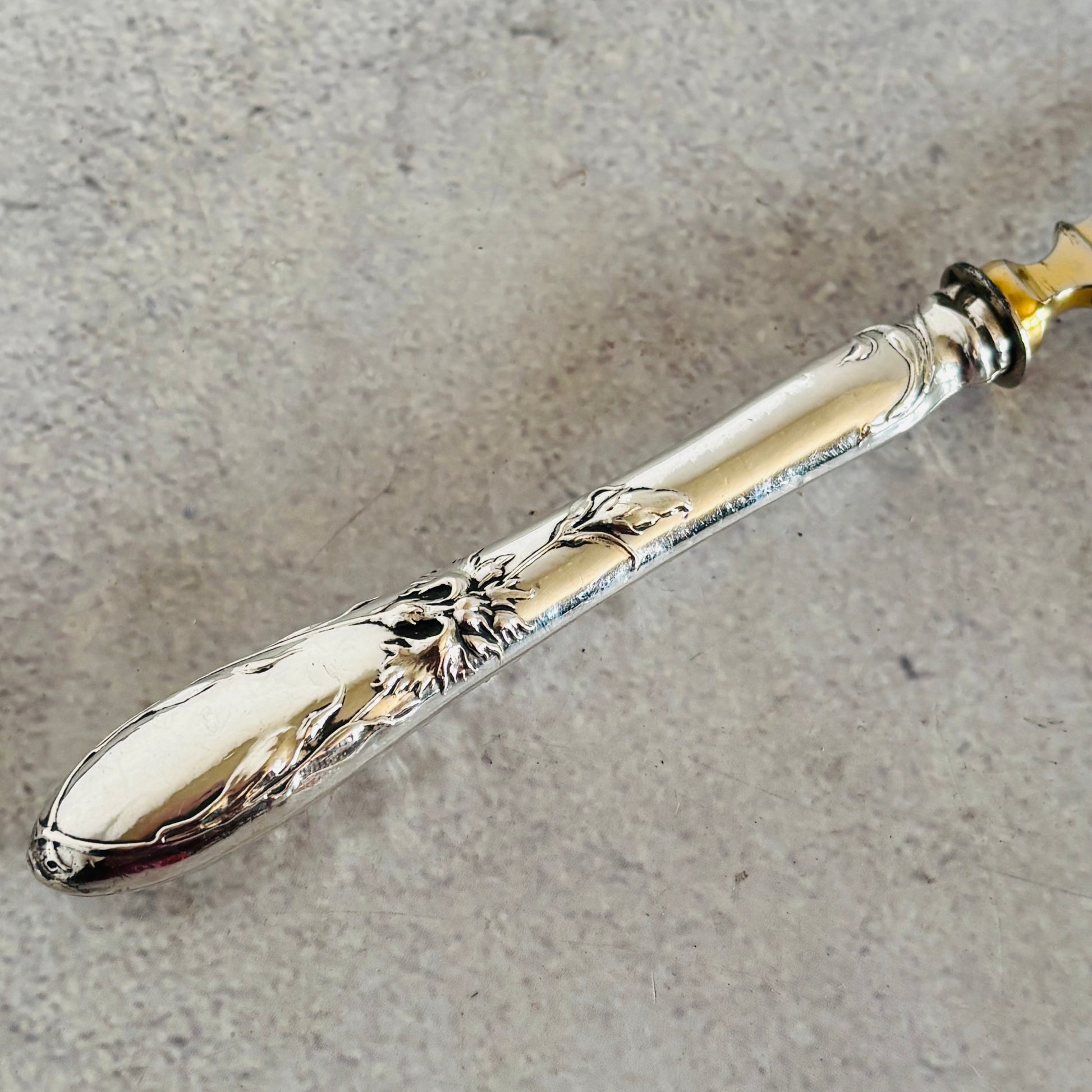 French Antique Silver Butter Knife | Art Nouveau | The Urban Vintage Affair