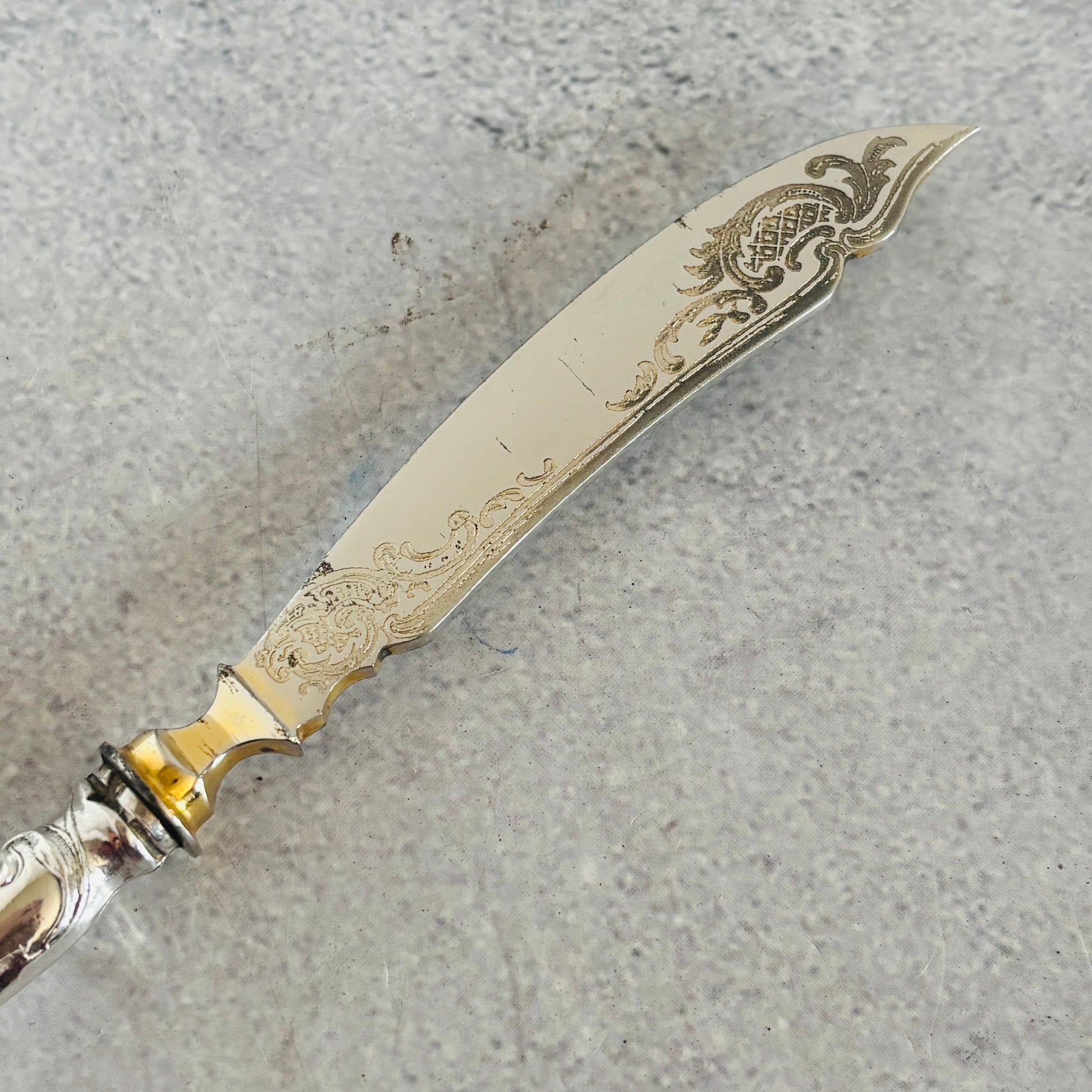 French Antique Silver Butter Knife | Art Nouveau | The Urban Vintage Affair