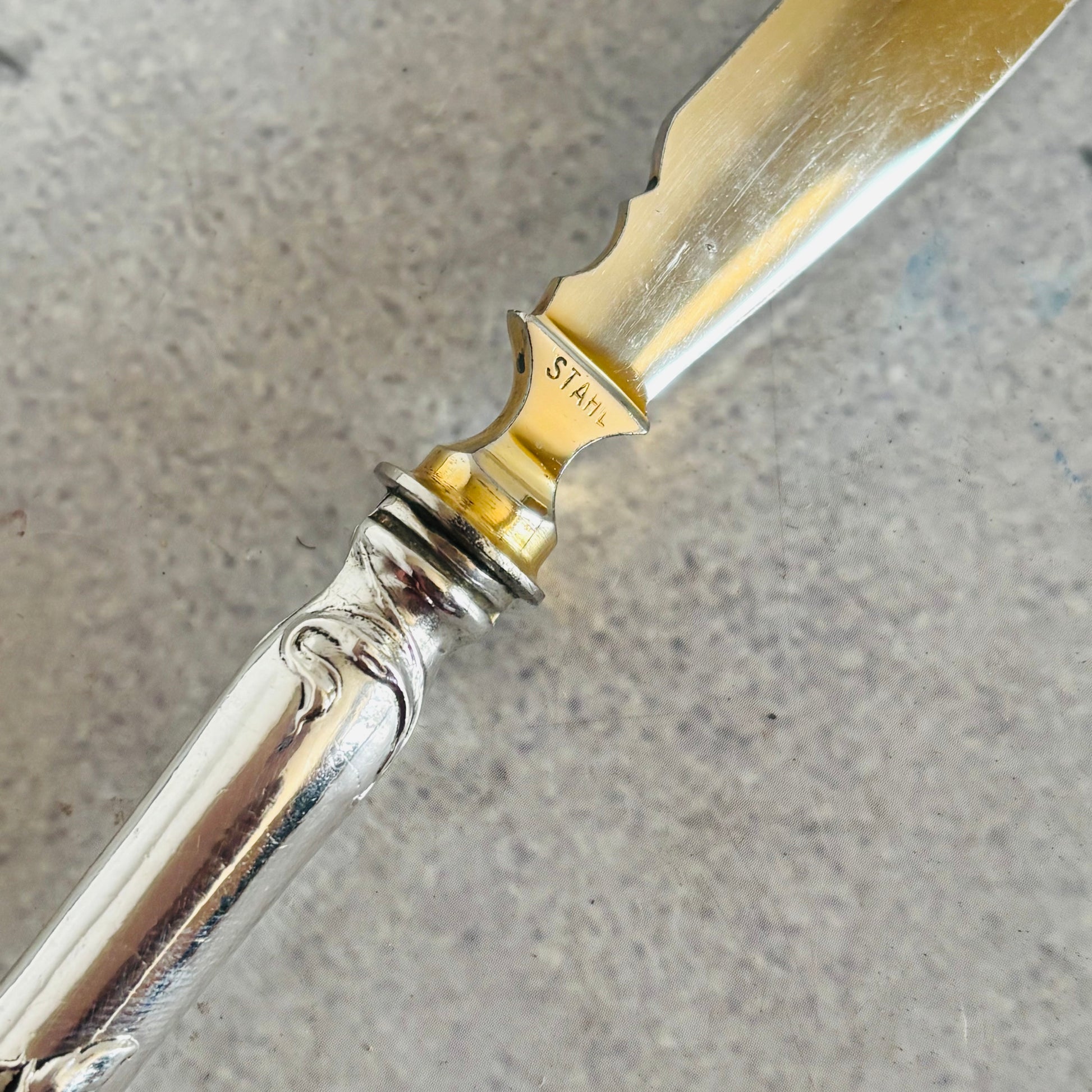 French Antique Silver Butter Knife | Art Nouveau | The Urban Vintage Affair