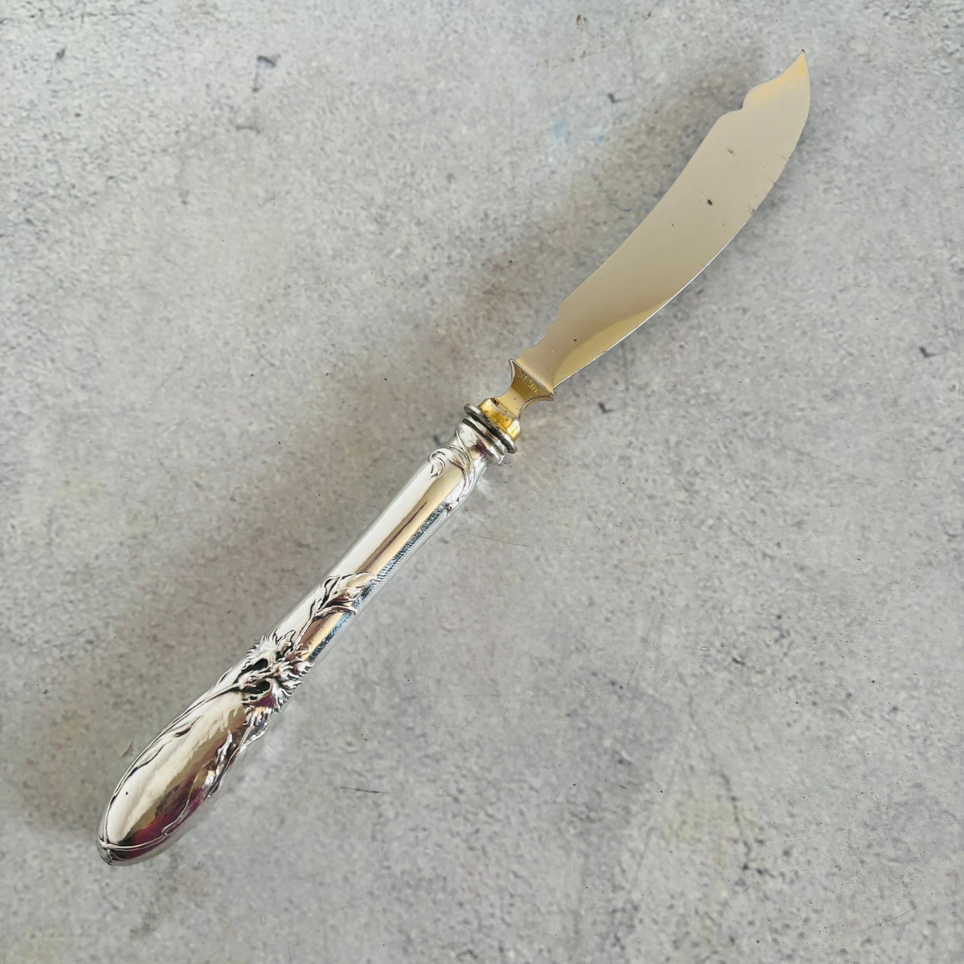 French Antique Silver Butter Knife | Art Nouveau | The Urban Vintage Affair