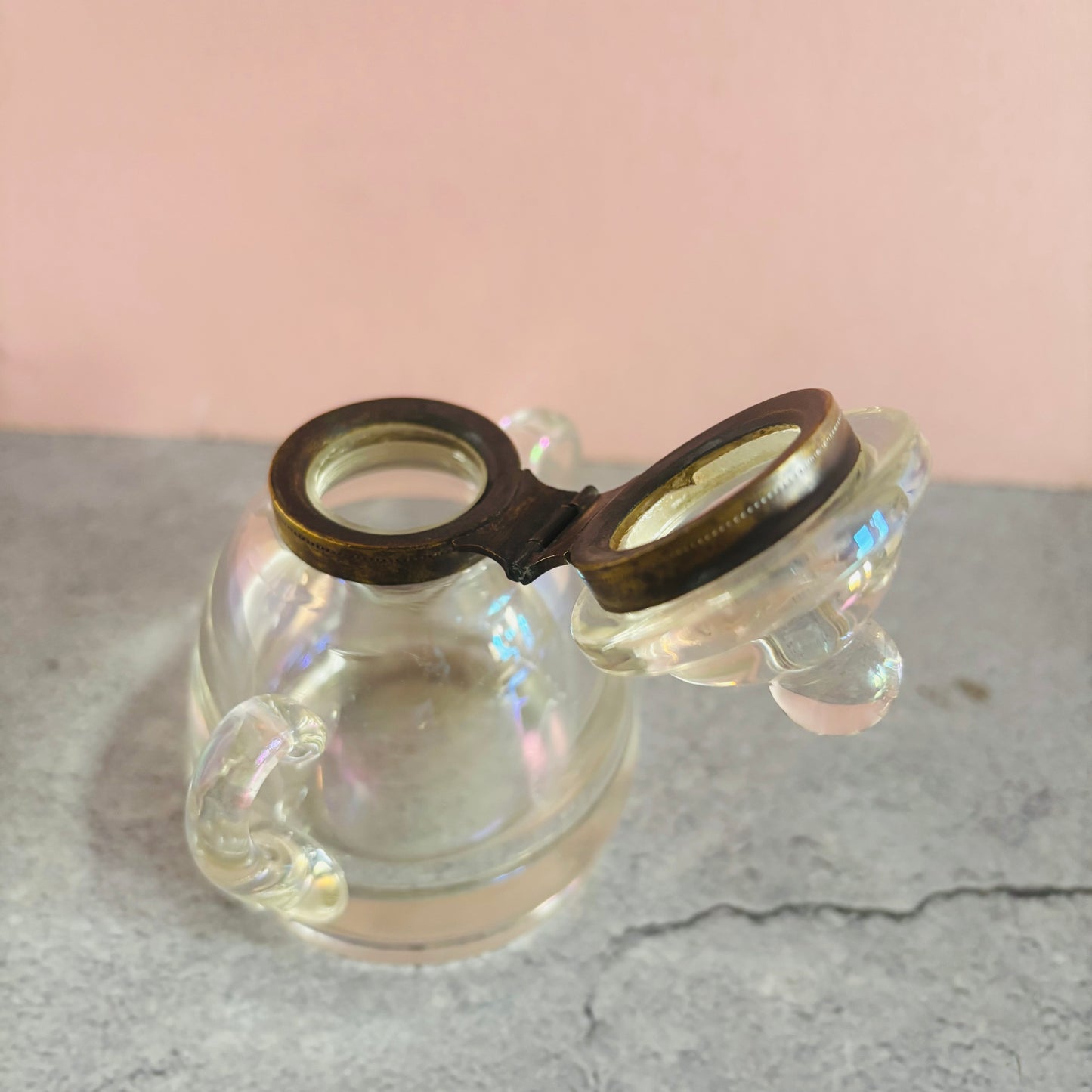 The Mixologist Liz - Antique Iridescent Glass Bubble Inkwell