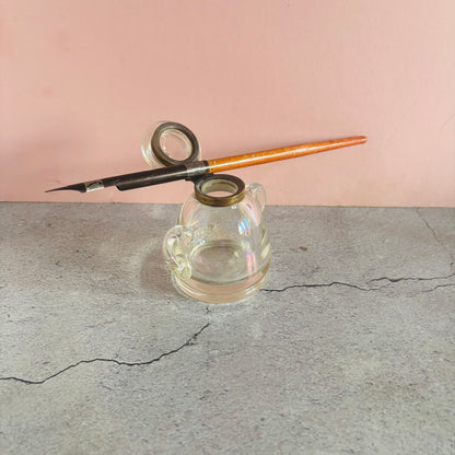 The Mixologist Liz - Antique Iridescent Glass Bubble Inkwell