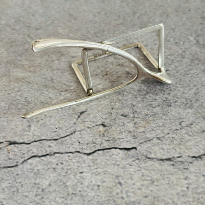 Antique Silver Menu Card Holder | Wishbone | Chester Hallmark