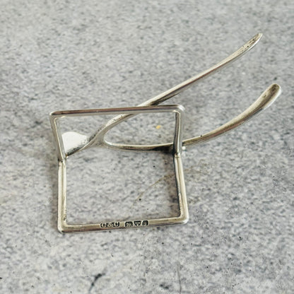 Antique Silver Menu Card Holder | Wishbone | Chester Hallmark