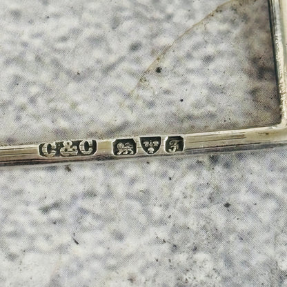 Antique Silver Menu Card Holder | Wishbone | Chester Hallmark