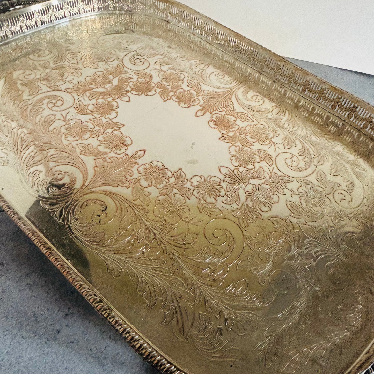 The Director Melanie- Vintage Silver Plate Tray