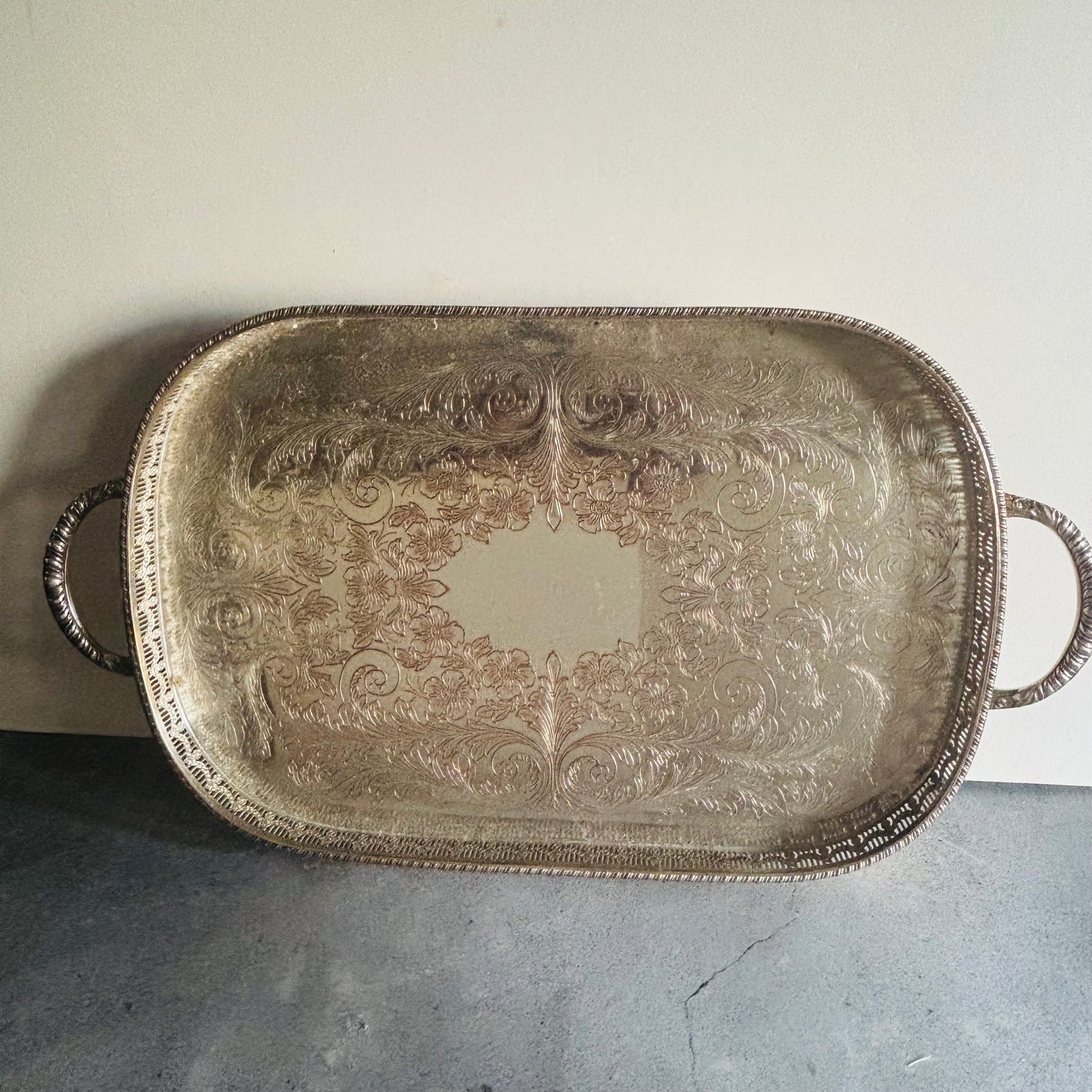 The Director Melanie- Vintage Silver Plate Tray