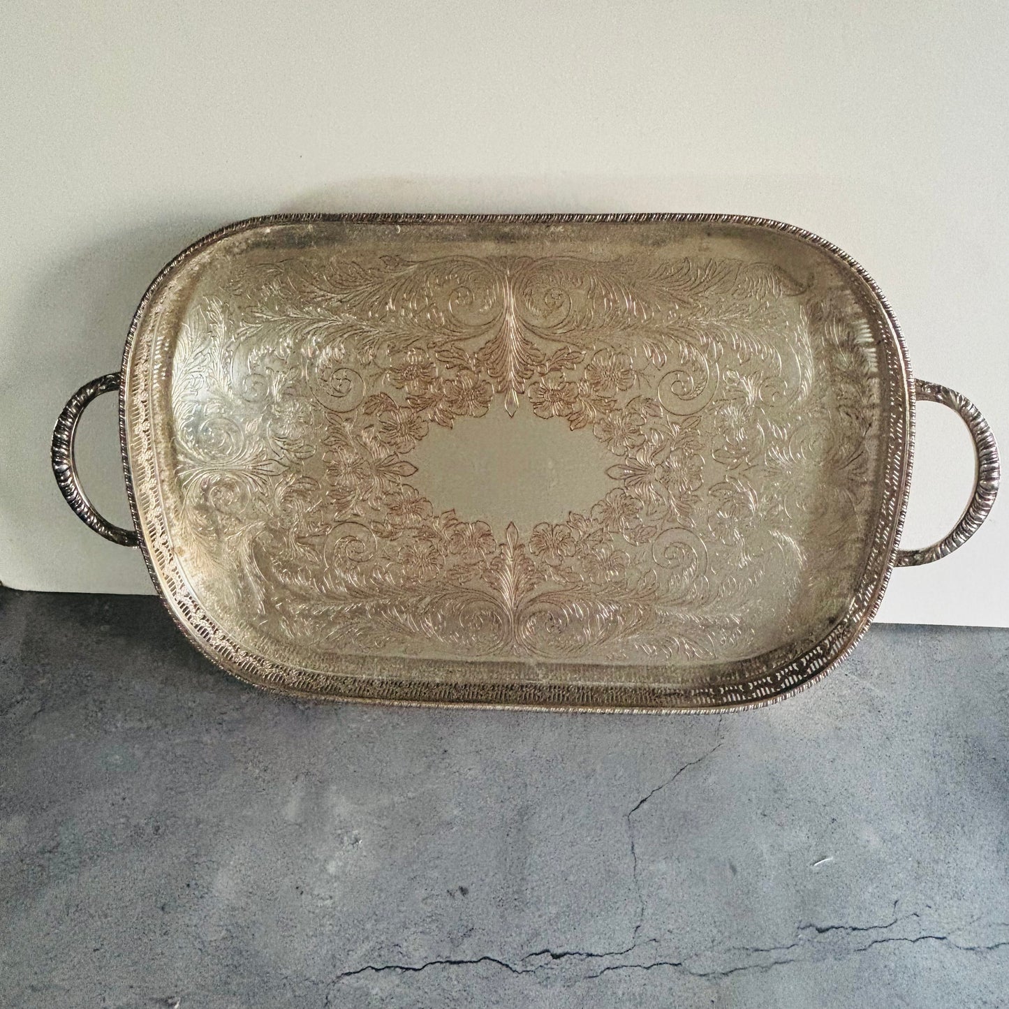 The Director Melanie- Vintage Silver Plate Tray
