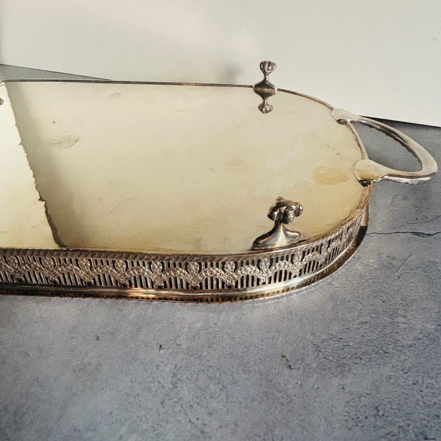 The Director Melanie- Vintage Silver Plate Tray