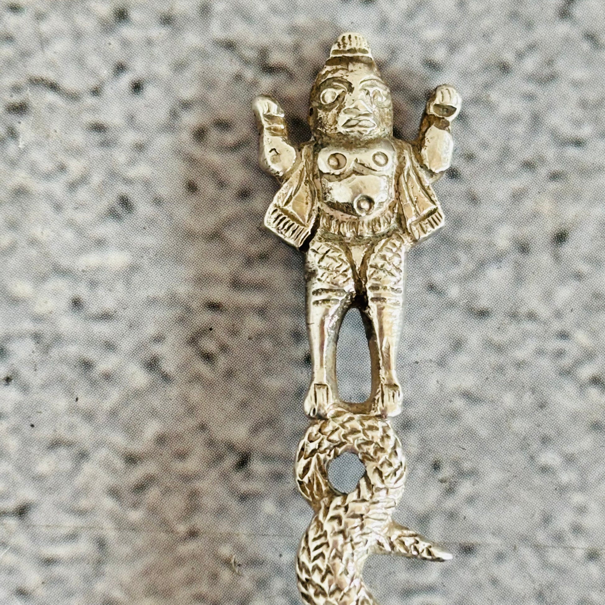 Antique Silver Snake Salt Spoons Stunning and Tiny