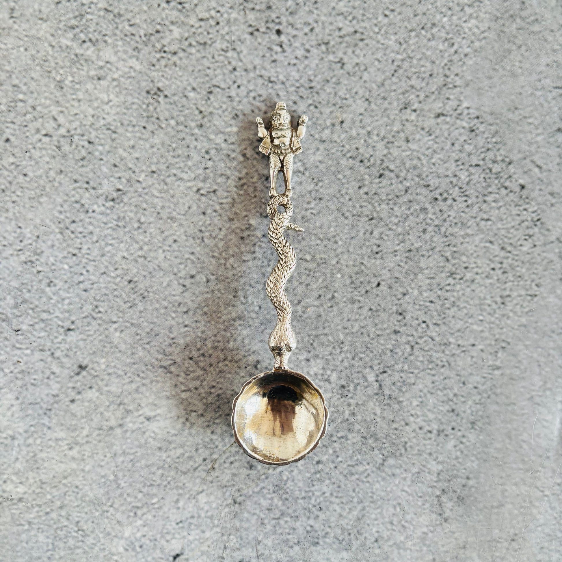 Antique Silver Snake Salt Spoons Stunning and Tiny