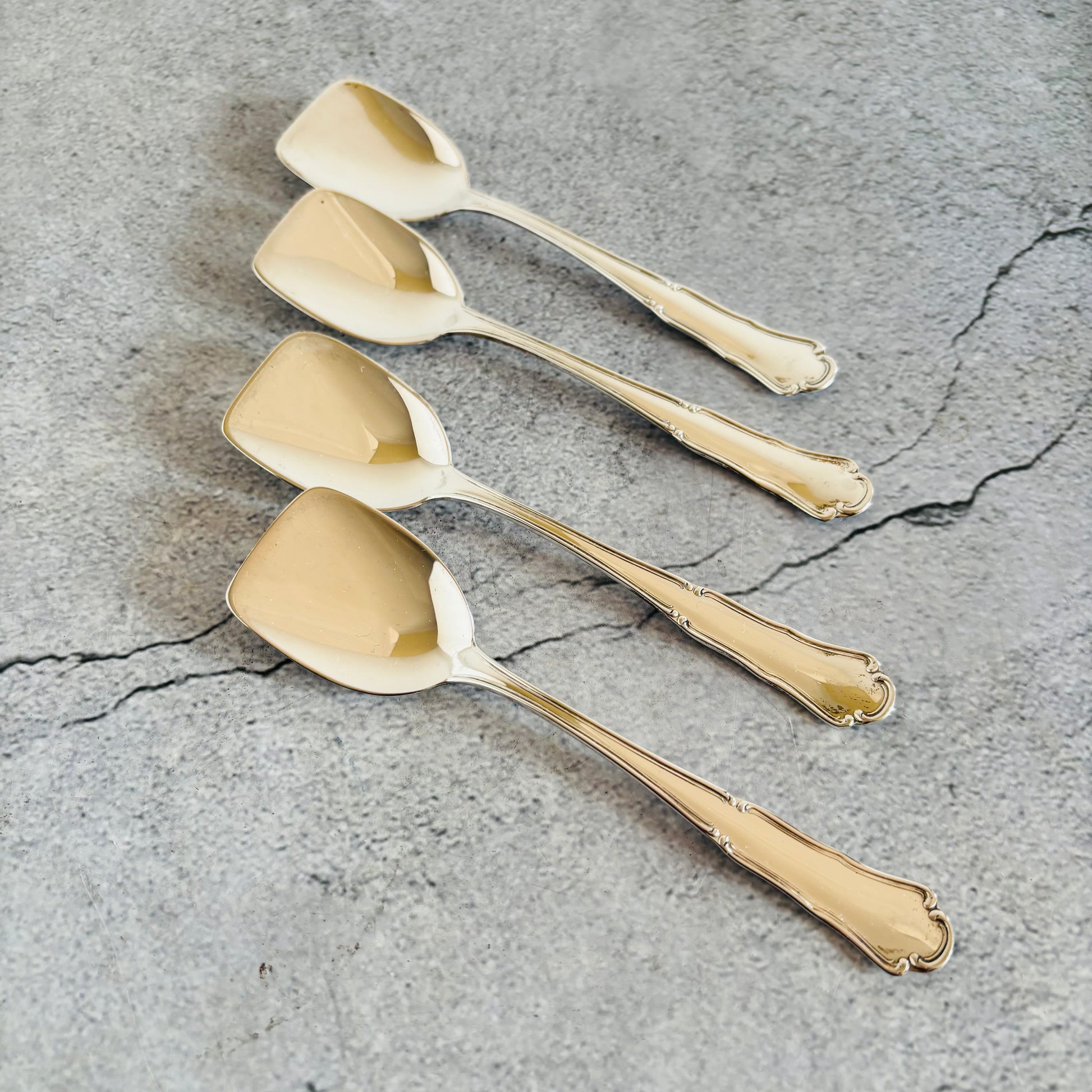 Silver Ice Cream Spoons Italian silver 800 | The Urban Vintage Affair