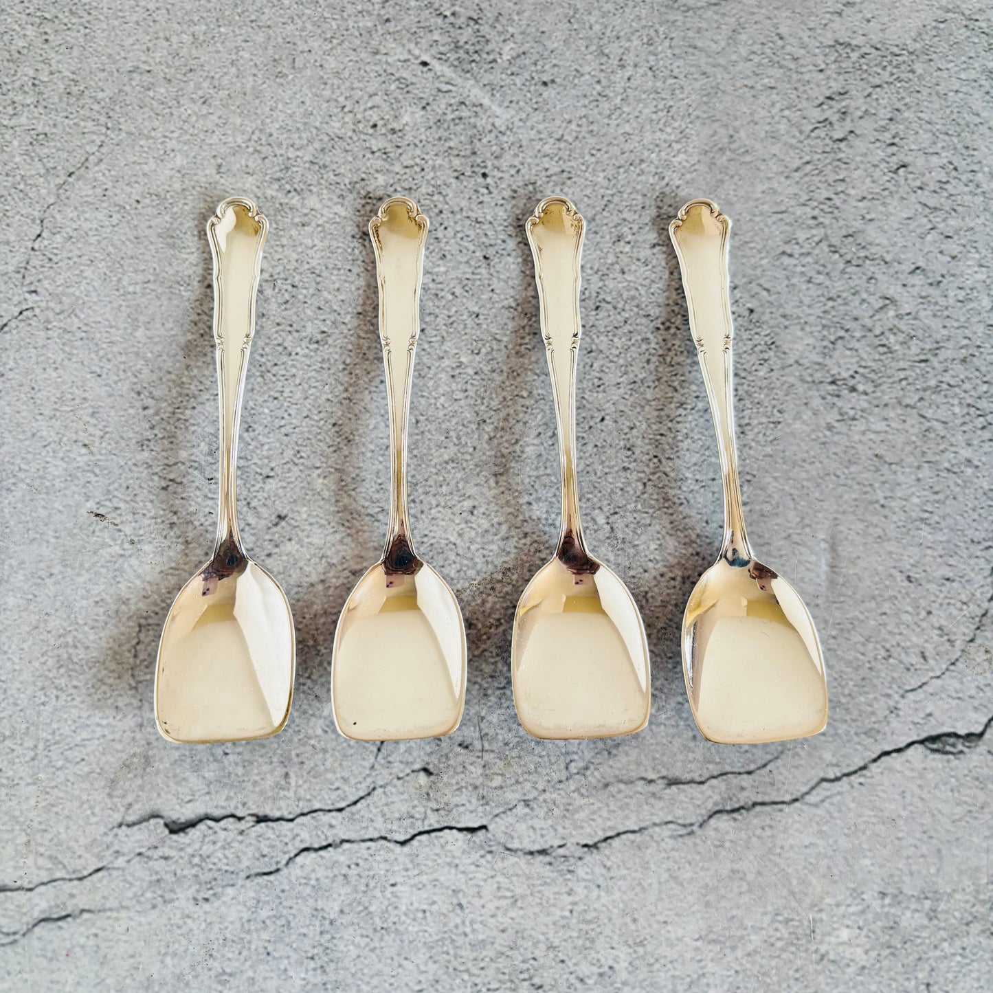 Silver Ice Cream Spoons Italian silver 800 | The Urban Vintage Affair