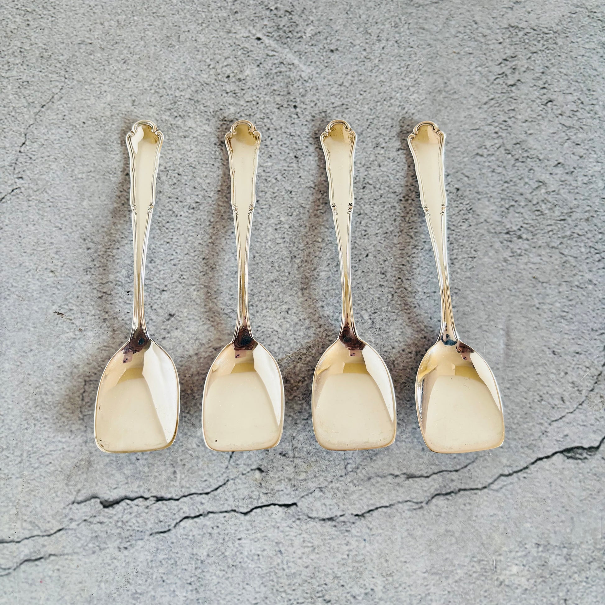 Silver Ice Cream Spoons Italian silver 800 | The Urban Vintage Affair