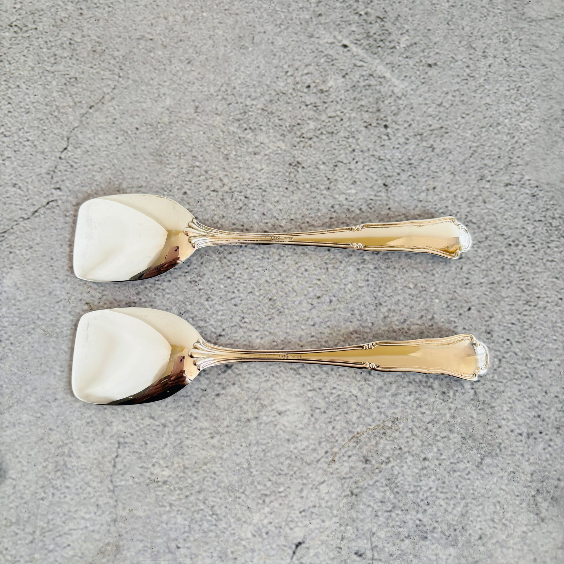 Silver Ice Cream Spoons Italian silver 800 | The Urban Vintage Affair