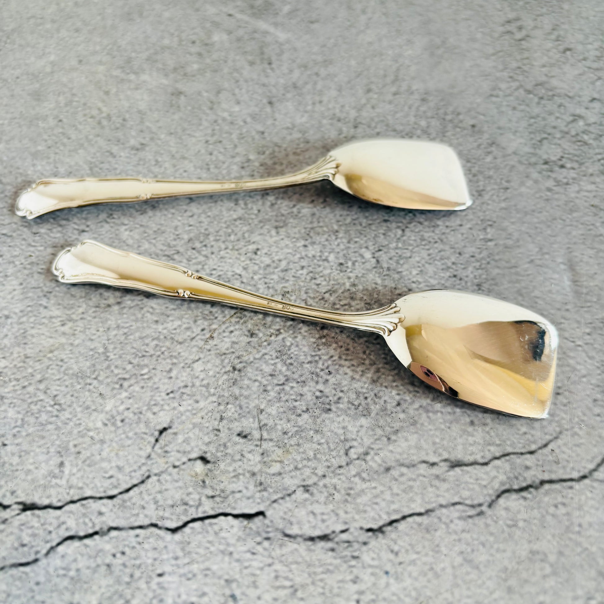 Silver Ice Cream Spoons Italian silver 800 | The Urban Vintage Affair