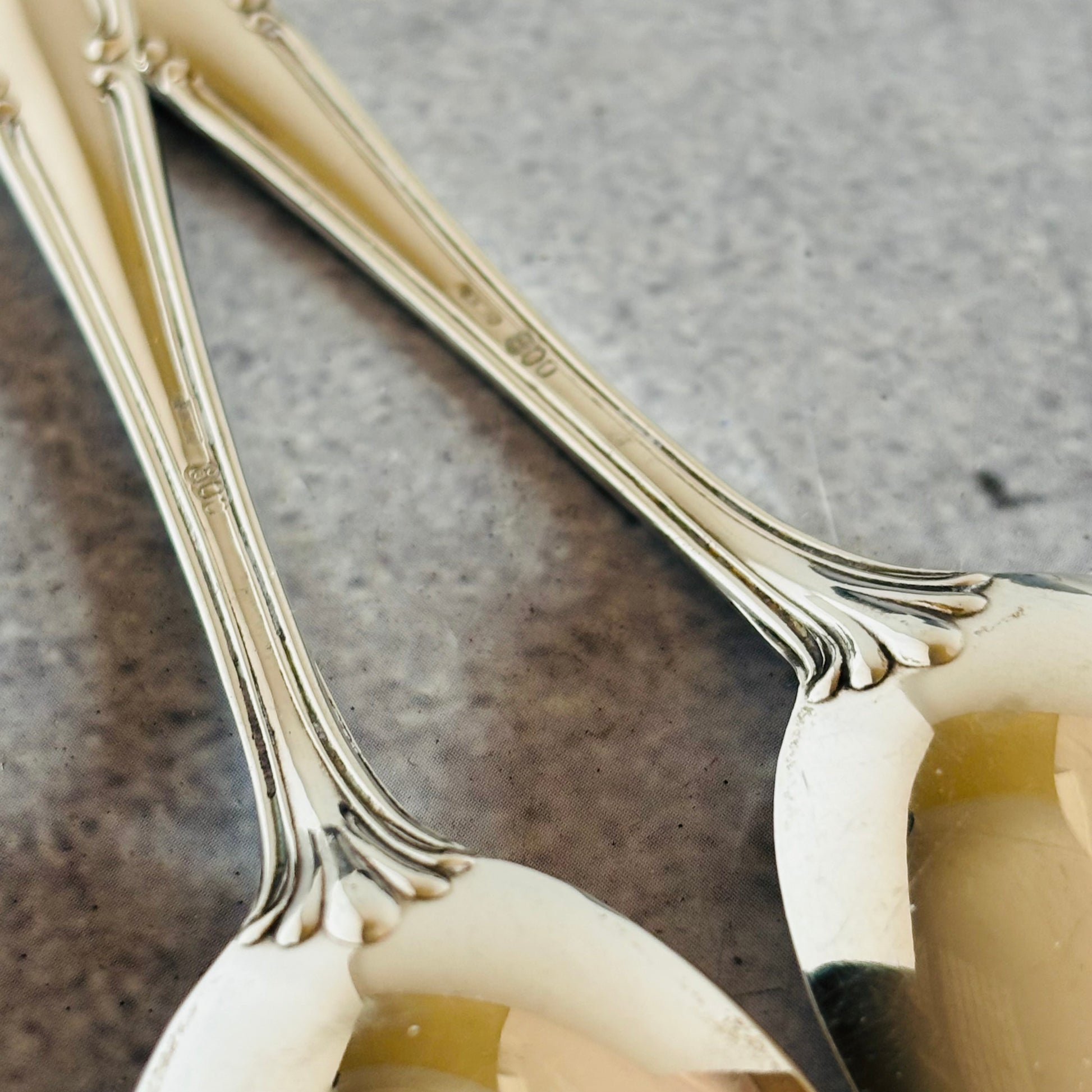 Silver Ice Cream Spoons Italian silver 800 | The Urban Vintage Affair