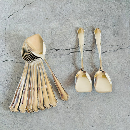 Silver Ice Cream Spoons Italian silver 800 | The Urban Vintage Affair