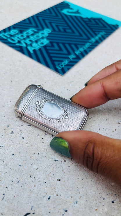The Mixologist Abi  - Antique Silver French Vesta Case
