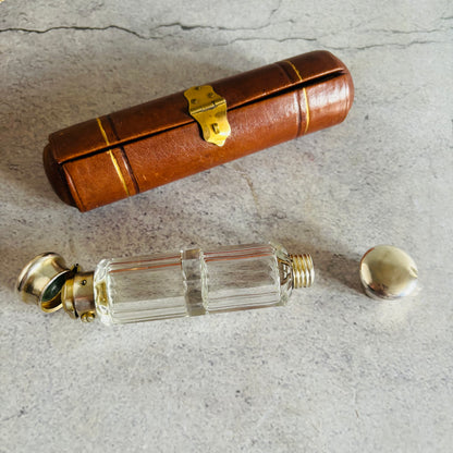 The Mixologist Tilly - Antique Glass Double Ended Scent Bottle & Case