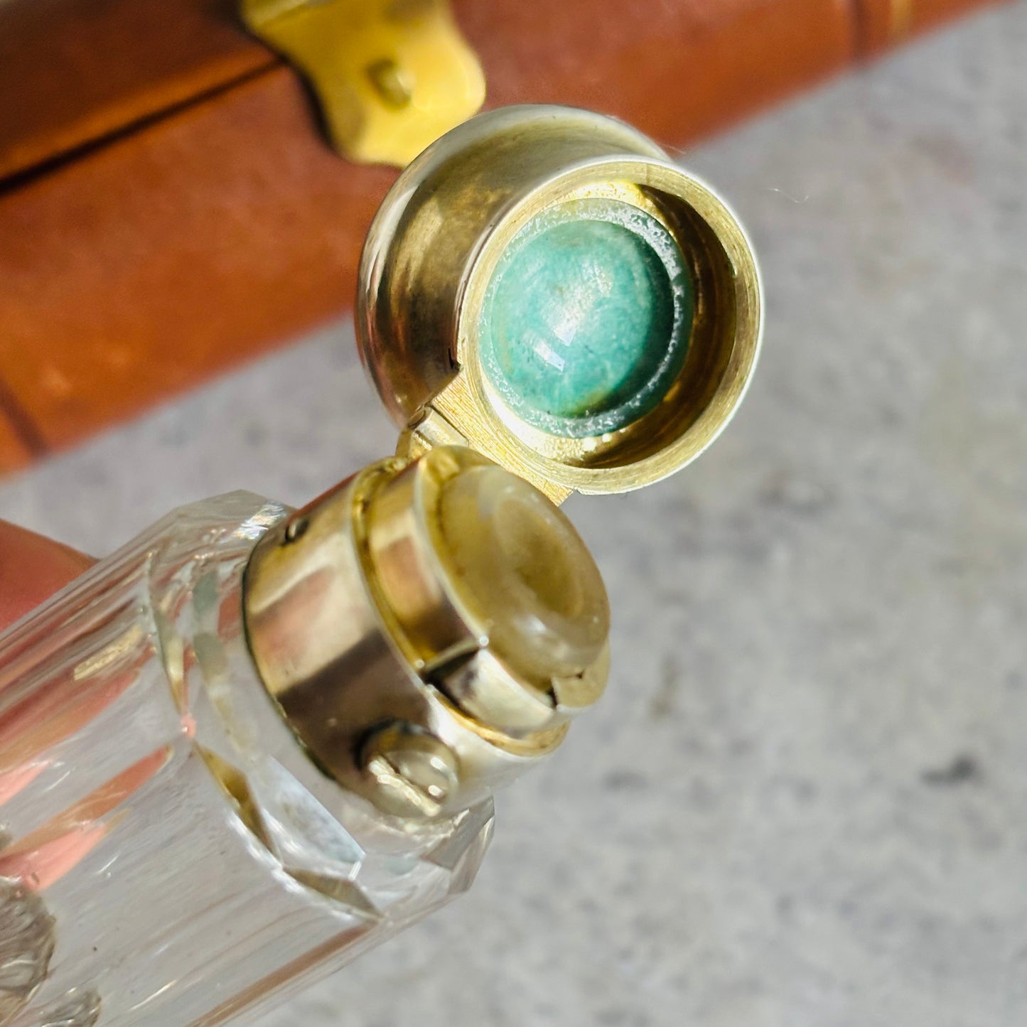 The Mixologist Tilly - Antique Glass Double Ended Scent Bottle & Case