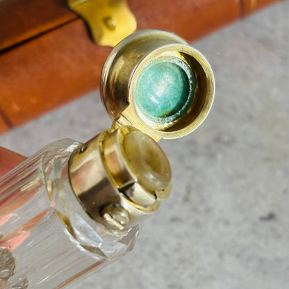 The Mixologist Tilly - Antique Glass Double Ended Scent Bottle & Case