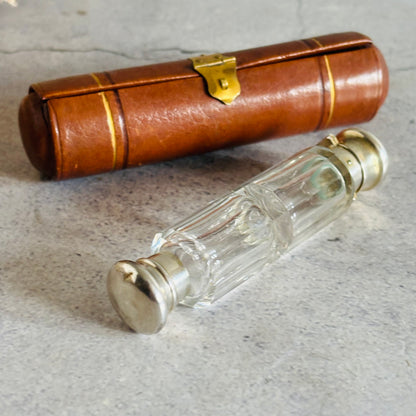 The Mixologist Tilly - Antique Glass Double Ended Scent Bottle & Case